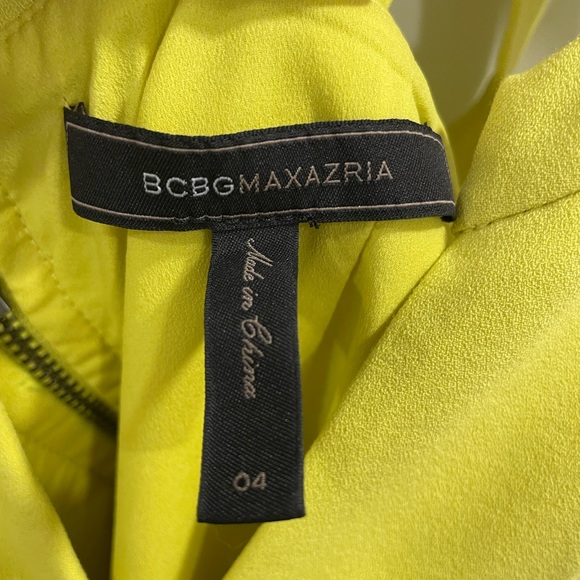 BCBG MaxAzria Macie cocktail dress.  Dark Lime.  Size 4 - Picture 9 of 11